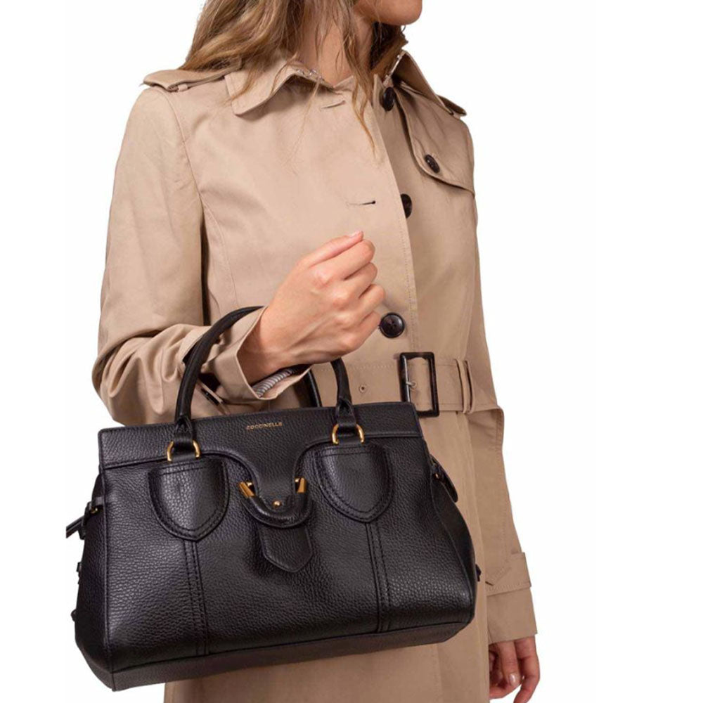 Borsa Donna a Mano COCCINELLE in Pelle Linea York M colore Rosette