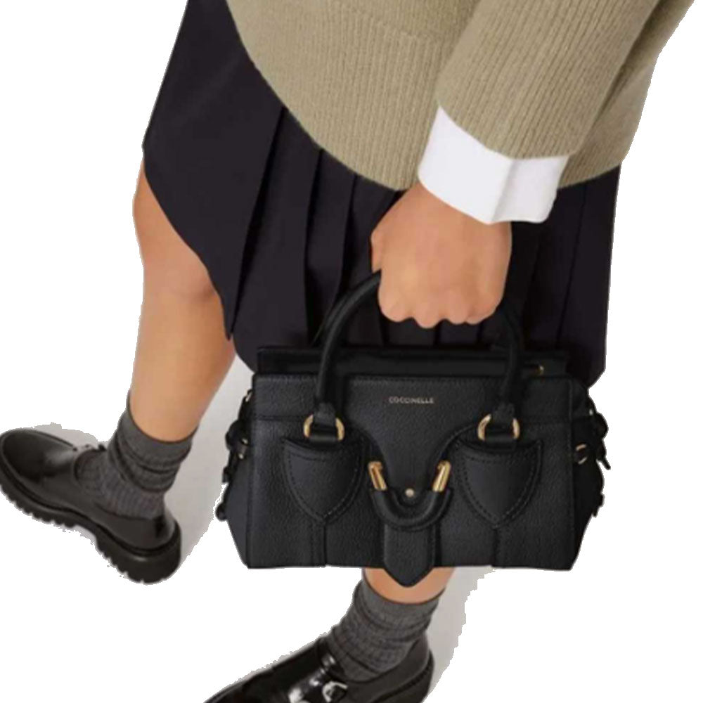 Borsa Donna a Mano COCCINELLE in Pelle Linea York S colore Nero