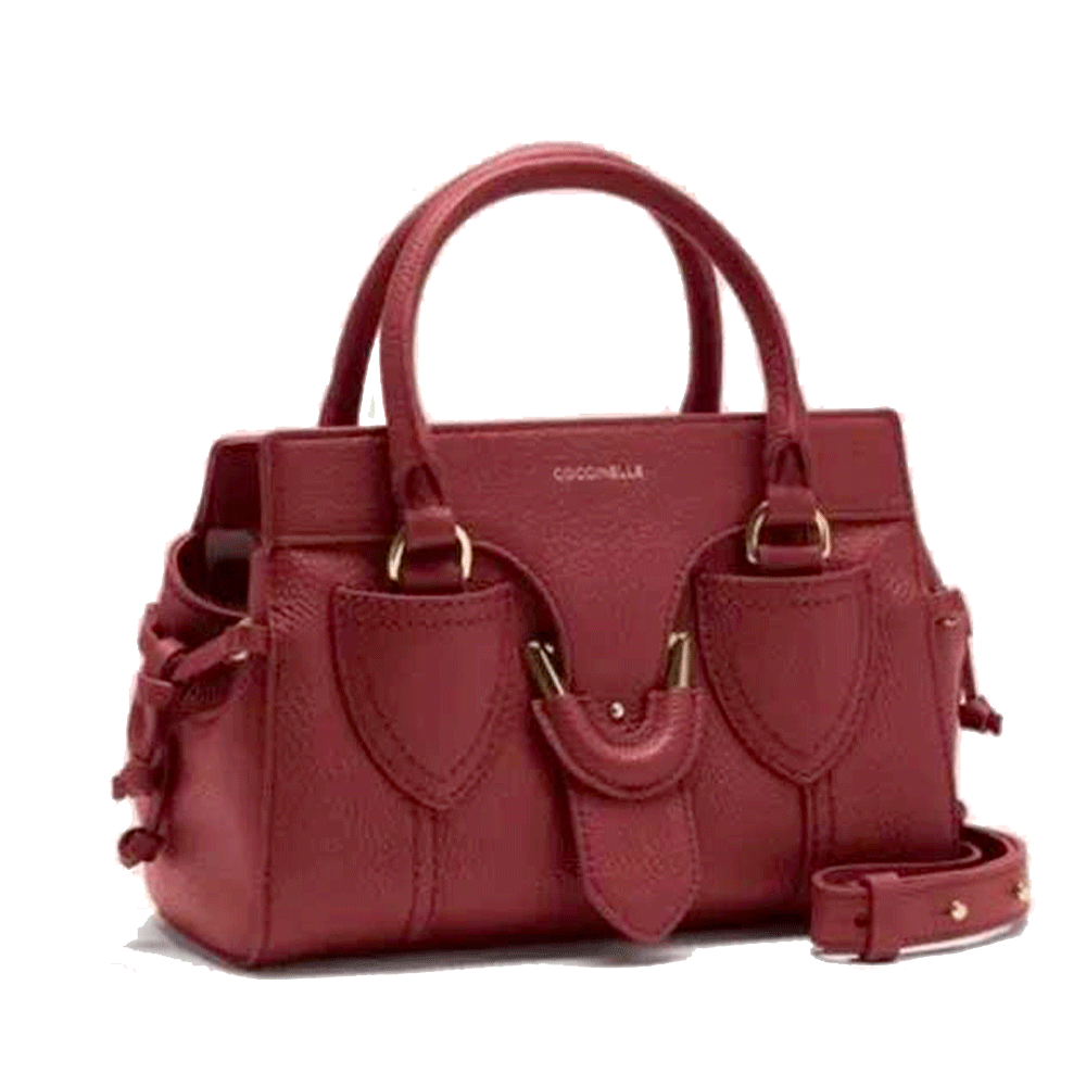 Damen-Henkeltasche COCCINELLE Modell York S aus Leder in Brandy