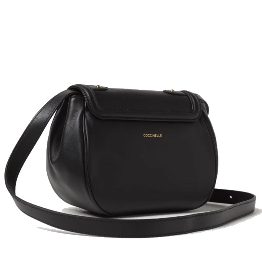 Borsa Donna a Tracolla COCCINELLE in Pelle Liscia Nera linea Blake