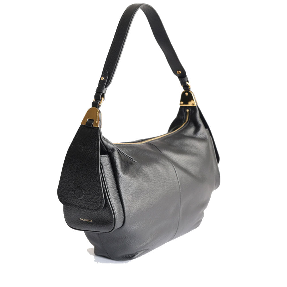 Borsa Donna a Spalla COCCINELLE in Pelle Colore Nero linea Campus