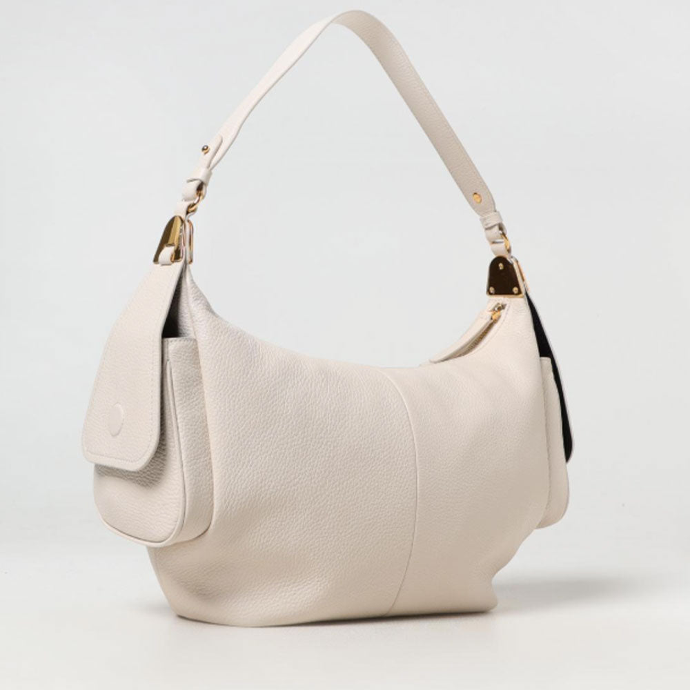 Borsa Donna a Spalla COCCINELLE in Pelle Colore Lambskin White linea Campus