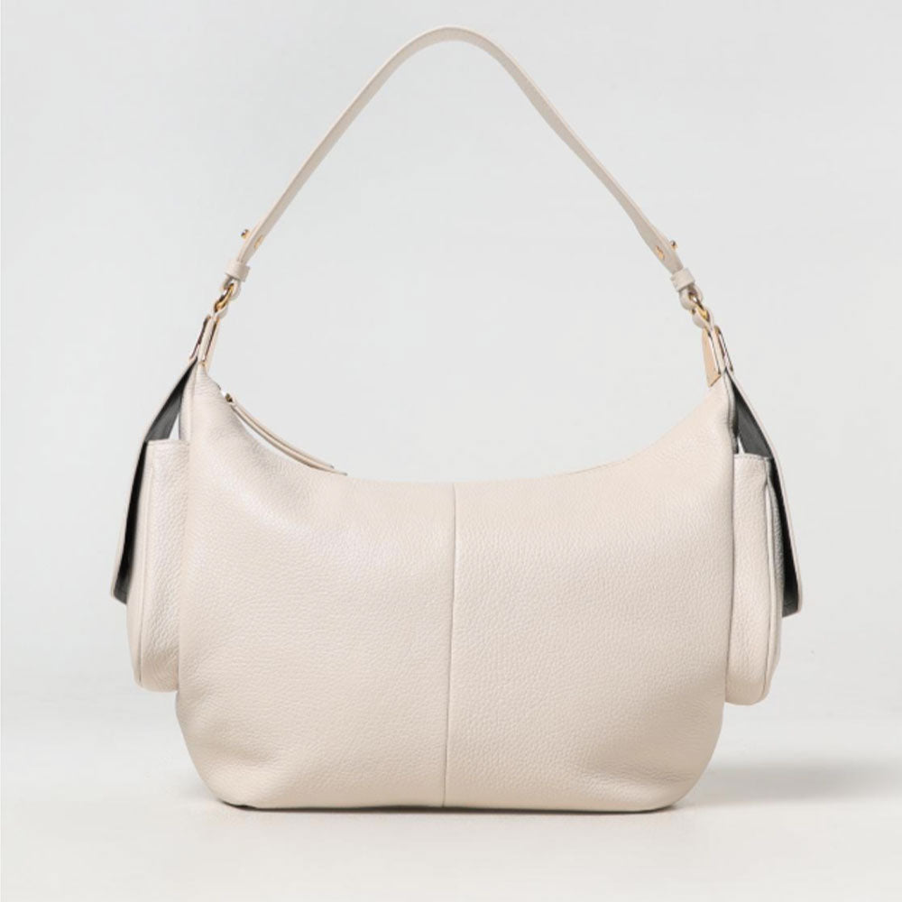 Borsa Donna a Spalla COCCINELLE in Pelle Colore Lambskin White linea Campus