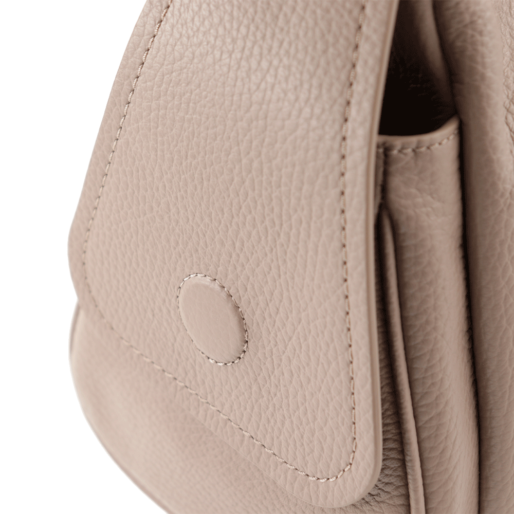 Borsa Donna a Spalla COCCINELLE in Pelle Colore Warm Taupe linea Campus