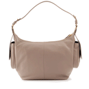 Borsa Donna a Spalla COCCINELLE in Pelle Colore Warm Taupe linea Campus