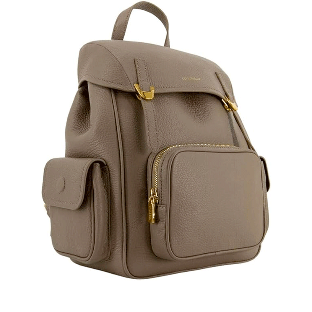 Zaino Piccolo COCCINELLE in Pelle Linea Campus Colore Warm Taupe