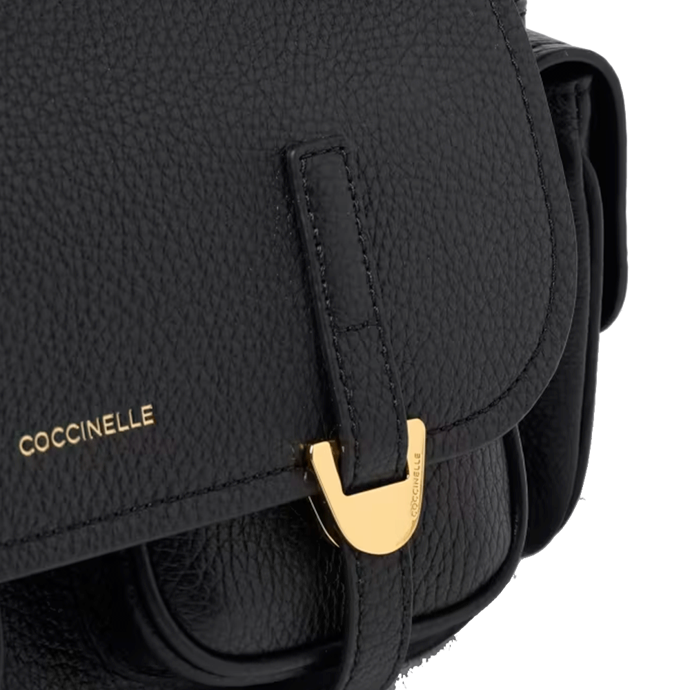 Borsa Donna a Tracolla COCCINELLE in Pelle Colore Nero linea Campus Medium
