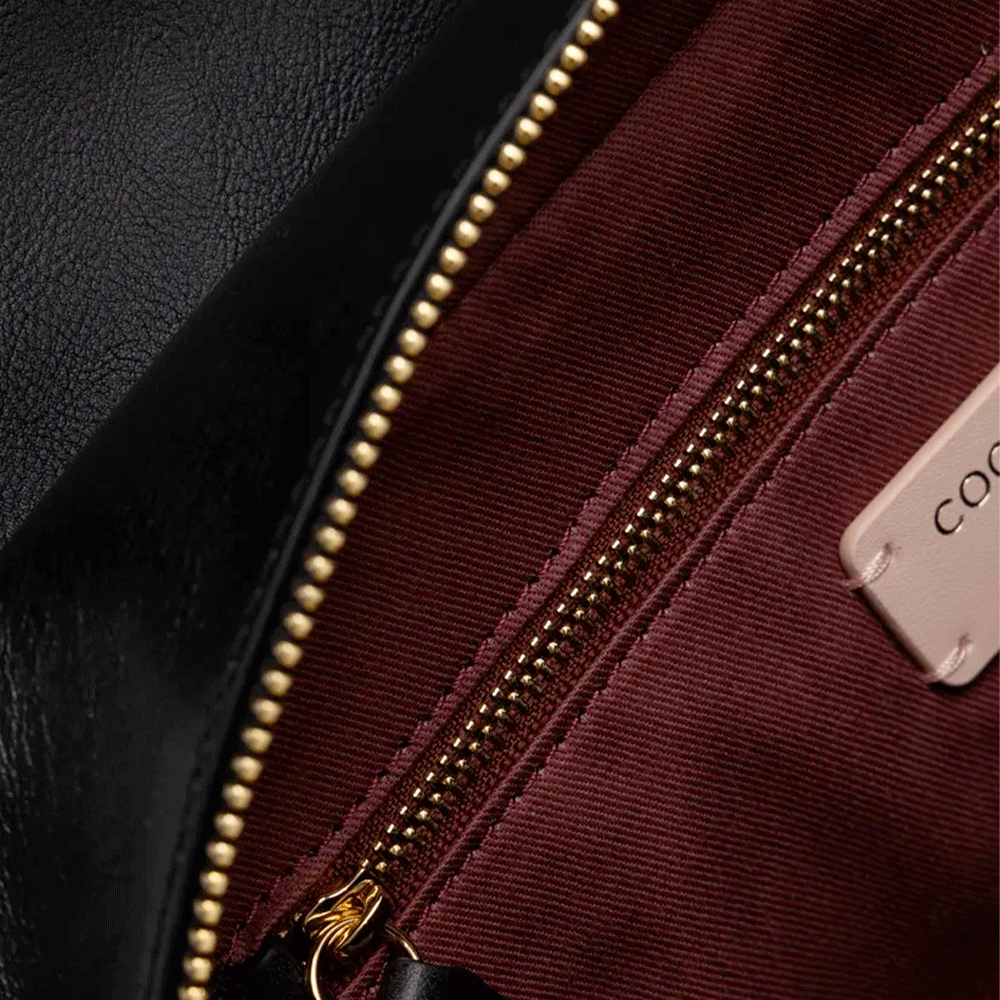 Borsa Donna a Tracolla COCCINELLE in Pelle Colore Nero linea Campus Medium