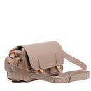 COCCINELLE Damen-Umhängetasche aus warmem Taupe-Leder Campus Medium Line