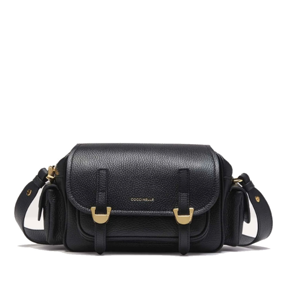 Borsa Donna a Tracolla COCCINELLE in Pelle Colore Nero linea Campus Small