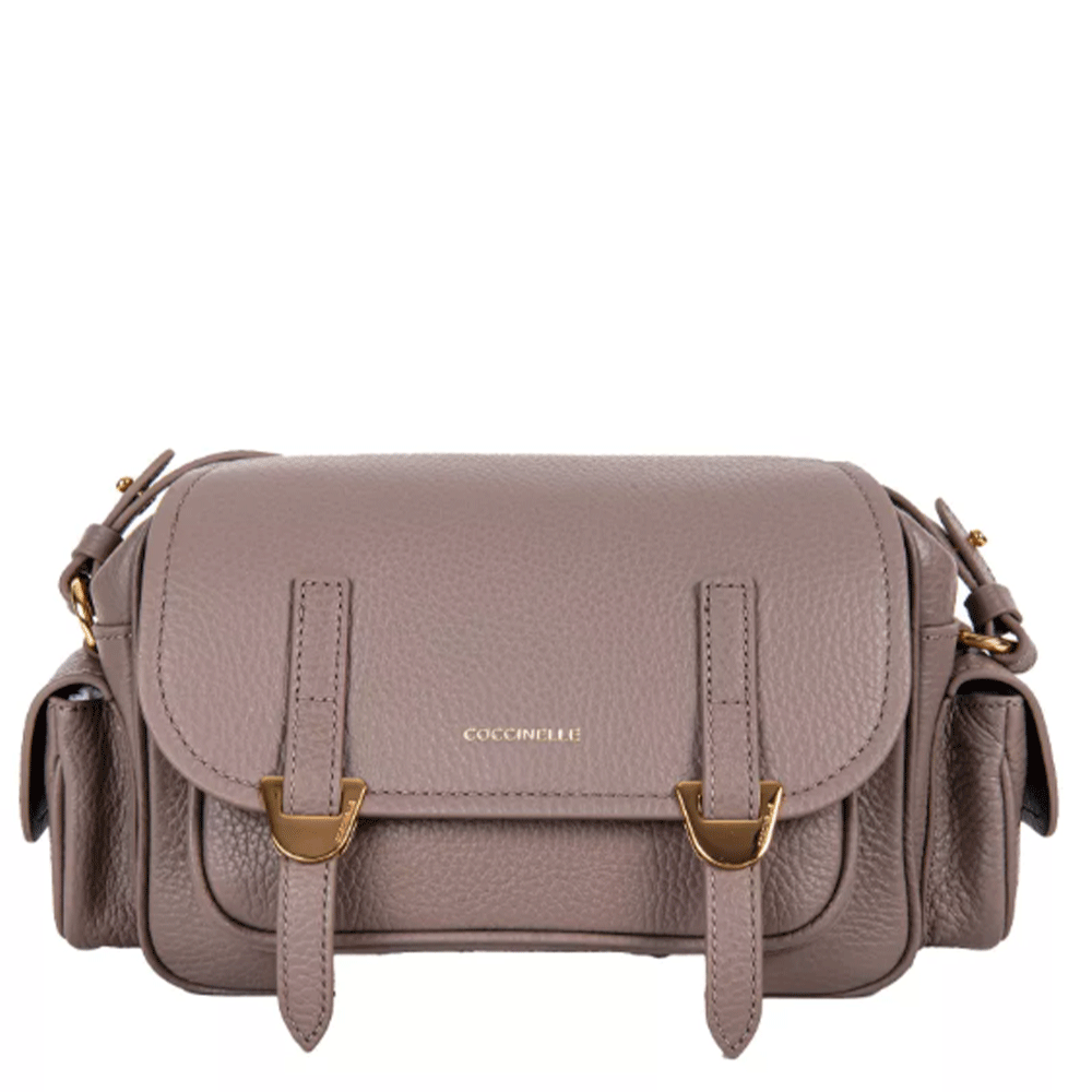 Borsa Donna a Tracolla COCCINELLE in Pelle Colore Warm Taupe linea Campus Small