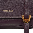 COCCINELLE Damen-Umhängetasche aus Prune-Leder, Campus Small Line