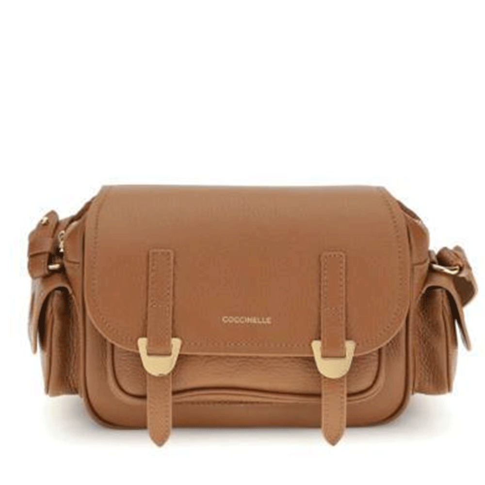Borsa Donna a Tracolla COCCINELLE in Pelle Colore Cognac linea Campus Small