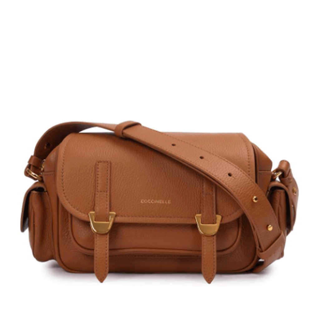 Borsa Donna a Tracolla COCCINELLE in Pelle Colore Cuir linea Campus Small
