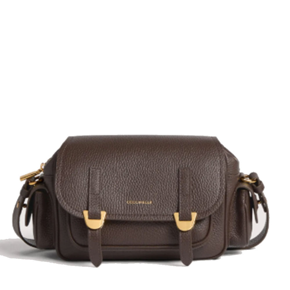 Borsa Donna a Tracolla COCCINELLE in Pelle Colore Brunette linea Campus Small