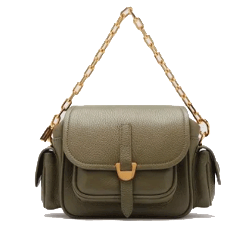 Borsa Donna a Mano COCCINELLE in Pelle Colore Laurel Green linea Campus Mini