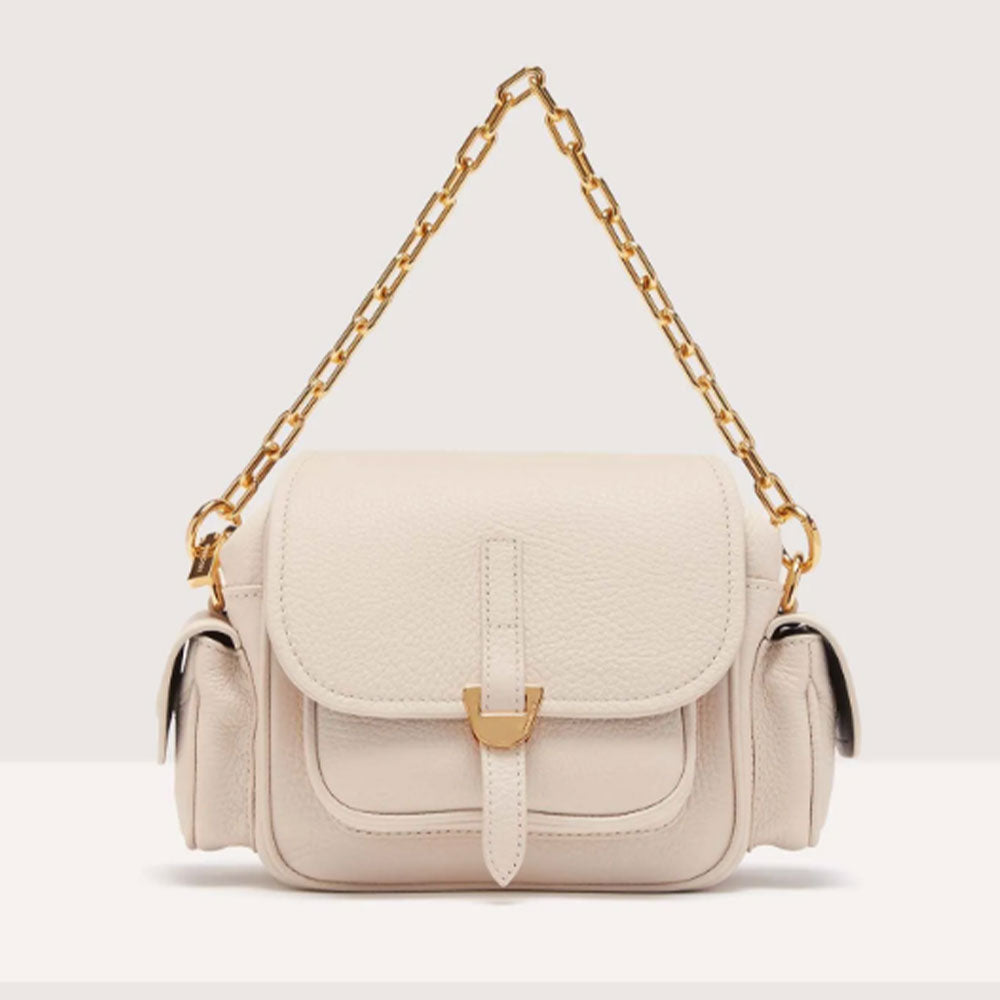 Borsa Donna a Mano COCCINELLE in Pelle Colore Lambskin White linea Campus Mini