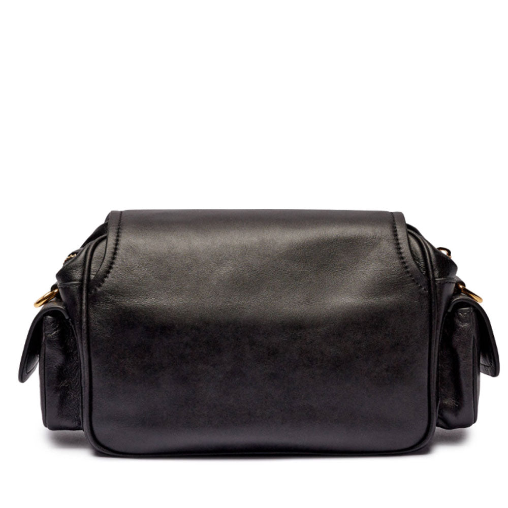 Borsa Donna a Tracolla COCCINELLE in Pelle Liscia Nera linea Campus Vintage Small