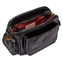 Borsa Donna a Tracolla COCCINELLE in Pelle Liscia Nera linea Campus Vintage Small