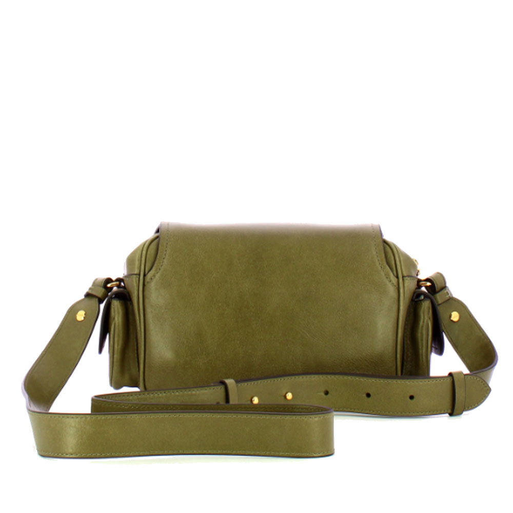 Borsa Donna a Tracolla COCCINELLE in Pelle Liscia Laurel Green linea Campus Vintage Small