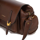 Borsa Donna a Tracolla COCCINELLE in Pelle Liscia Fondant Brown linea Campus Vintage Small