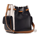 Borsa Donna Secchiello a Spalla COCCINELLE linea Campus in Pelle Noir - Lambskin White - Cuir