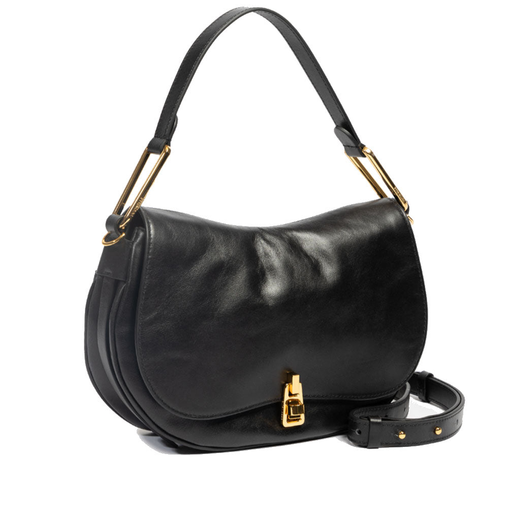 Borsa Donna a Mano COCCINELLE linea Magie Vintage Medium in Pelle Liscia Nera