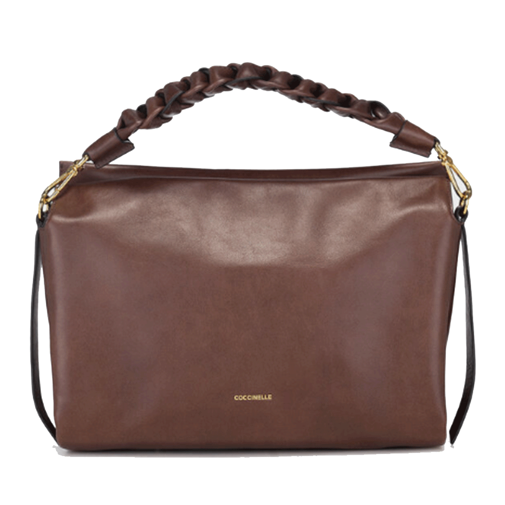 Borsa Donna a Mano COCCINELLE in Pelle Liscia linea Boheme Medium colore Fondant Brown