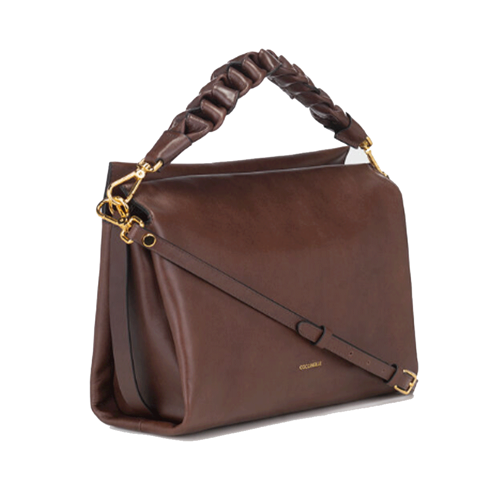 Borsa Donna a Mano COCCINELLE in Pelle Liscia linea Boheme Medium colore Fondant Brown