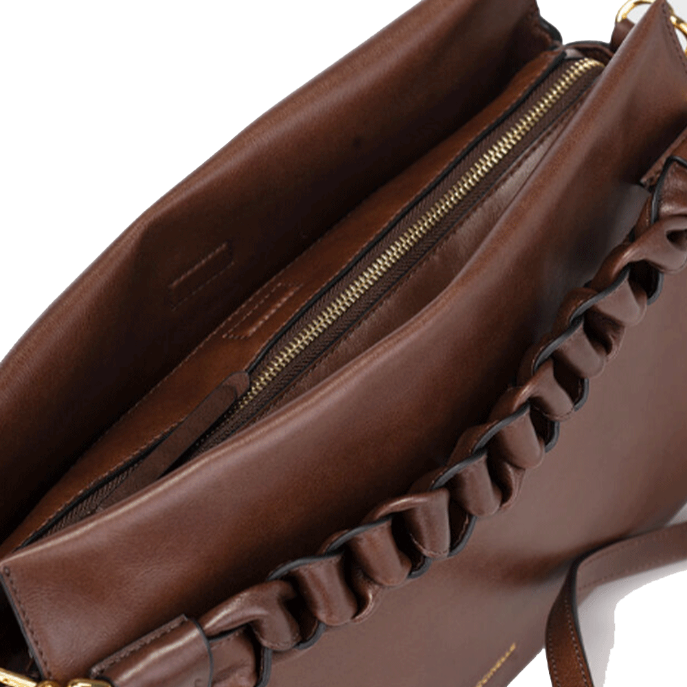 Borsa Donna a Mano COCCINELLE in Pelle Liscia linea Boheme Medium colore Fondant Brown