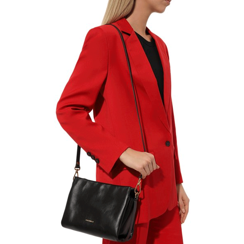 Borsa Donna a Mano COCCINELLE linea Boheme Small in Pelle Liscia Nera