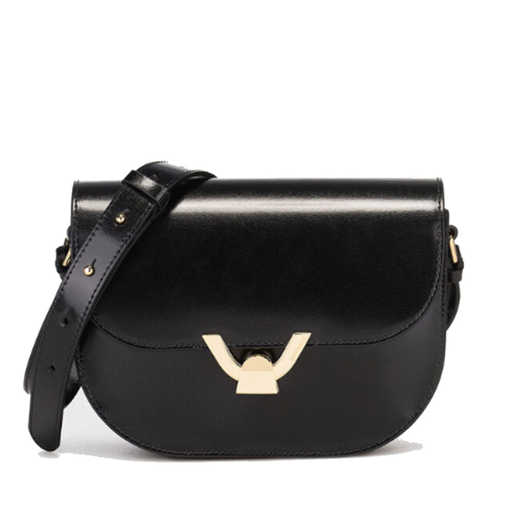 Borsa Donna a Tracolla COCCINELLE in Pelle Liscia Nera linea Dew Small