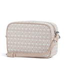 Borsa Donna a Tracolla COCCINELLE in Canvas Monogram e Pelle Blanco - Rosette linea Beat Small