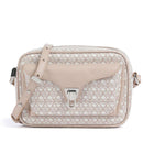 Borsa Donna a Tracolla COCCINELLE in Canvas Monogram e Pelle Blanco - Rosette linea Beat Small