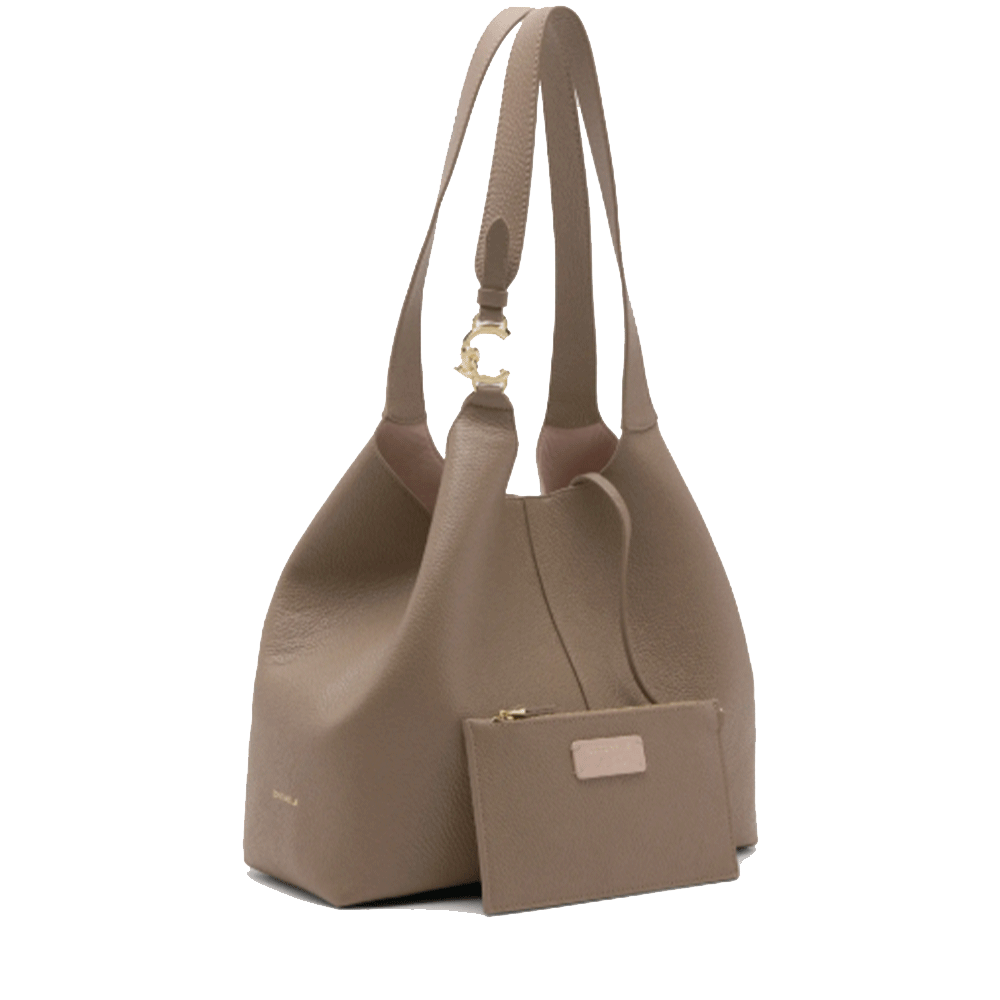 Borsa Donna a Spalla COCCINELLE Linea C-Easy Large Colore Warm Taupe
