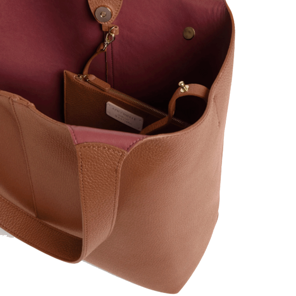 Borsa Donna a Spalla COCCINELLE Linea C-Easy Large Colore Cognac