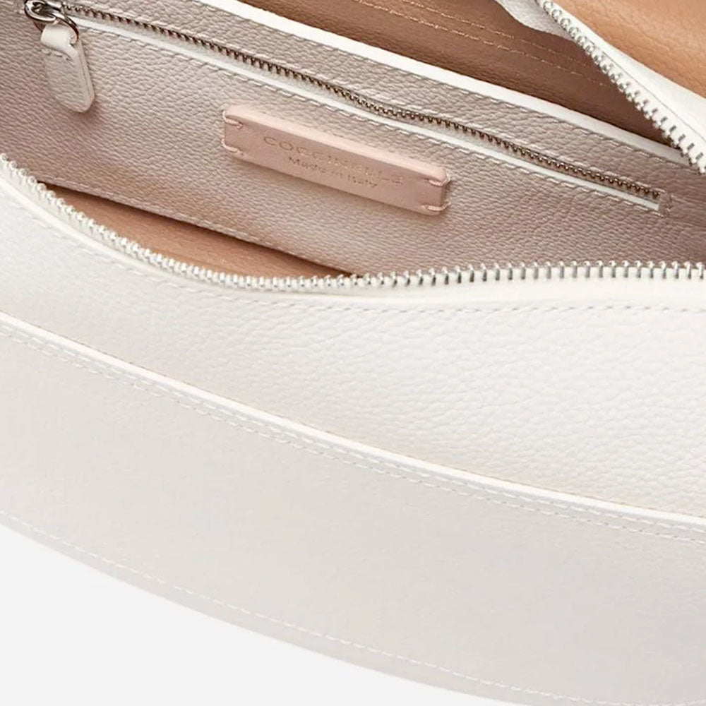 Borsa Donna a Tracolla COCCINELLE in Pelle linea Raquel Colore Blanco - Skin
