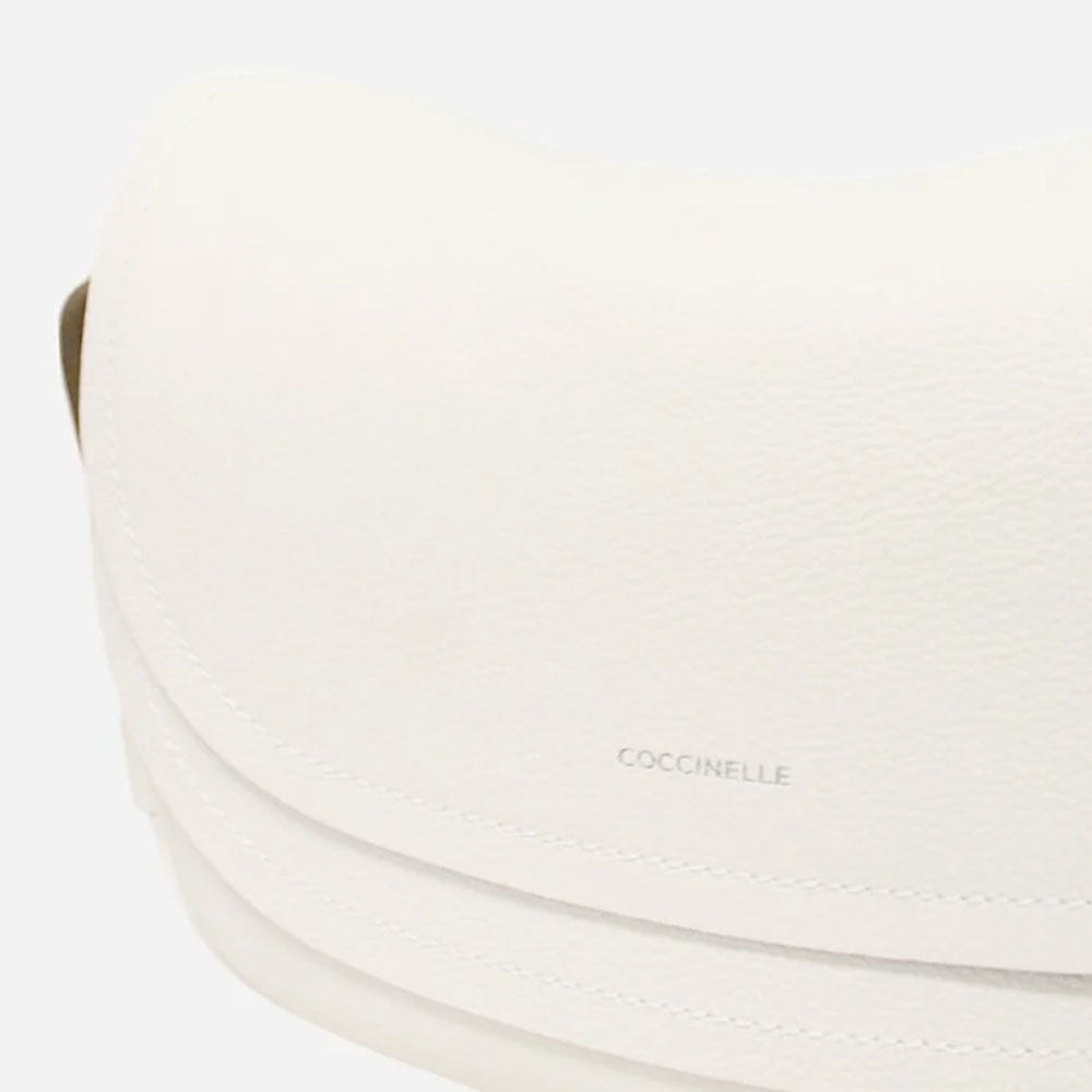Borsa Donna a Tracolla COCCINELLE in Pelle linea Raquel Colore Blanco - Skin