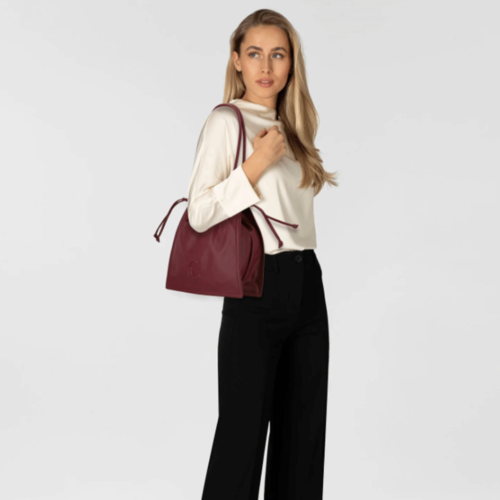 Borsa Donna a Spalla COCCINELLE in Pelle linea Dulse Colore Ribes