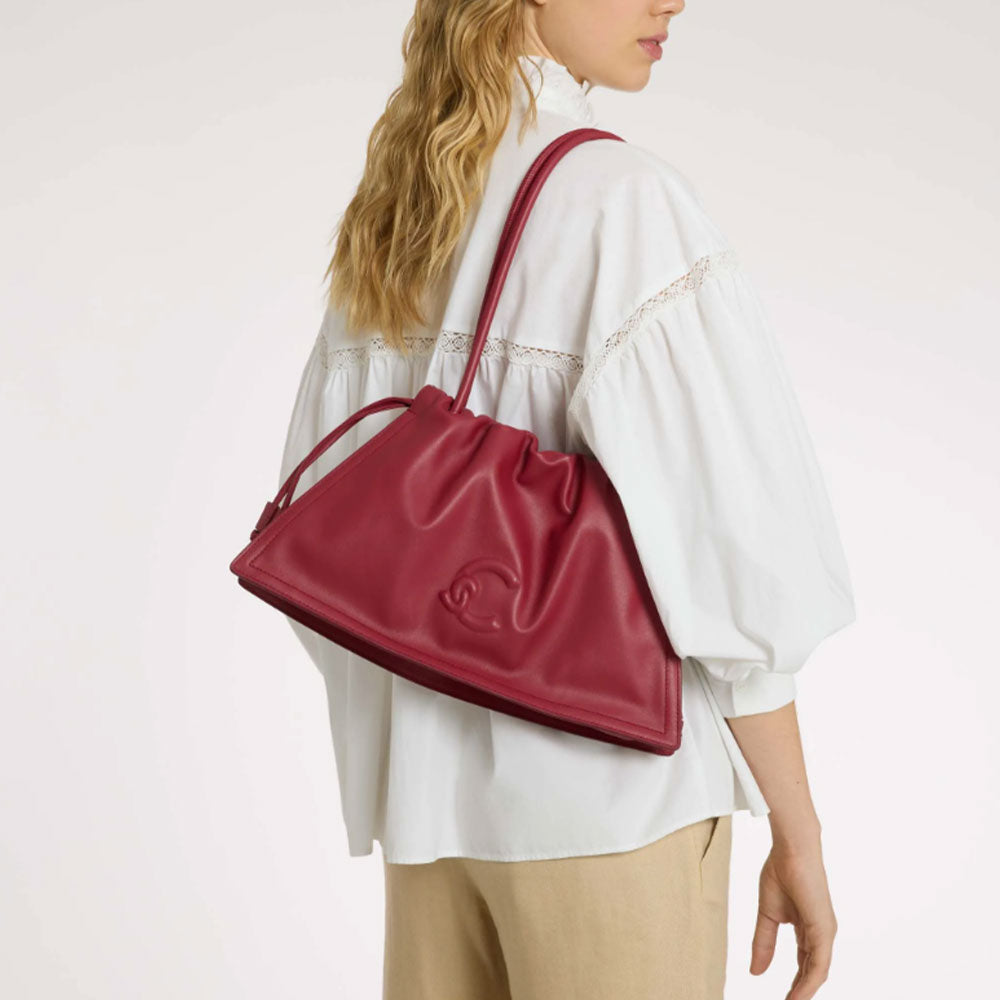 Borsa Donna a Spalla COCCINELLE in Pelle linea Dulse Medium Colore Sangria