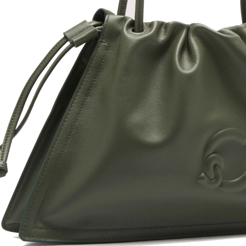 COCCINELLE Damen Umhängetasche aus Leder Dulse Medium Line Algae Color