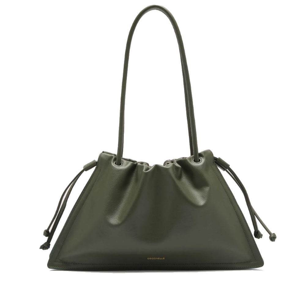 COCCINELLE Damen Umhängetasche aus Leder Dulse Medium Line Algae Color