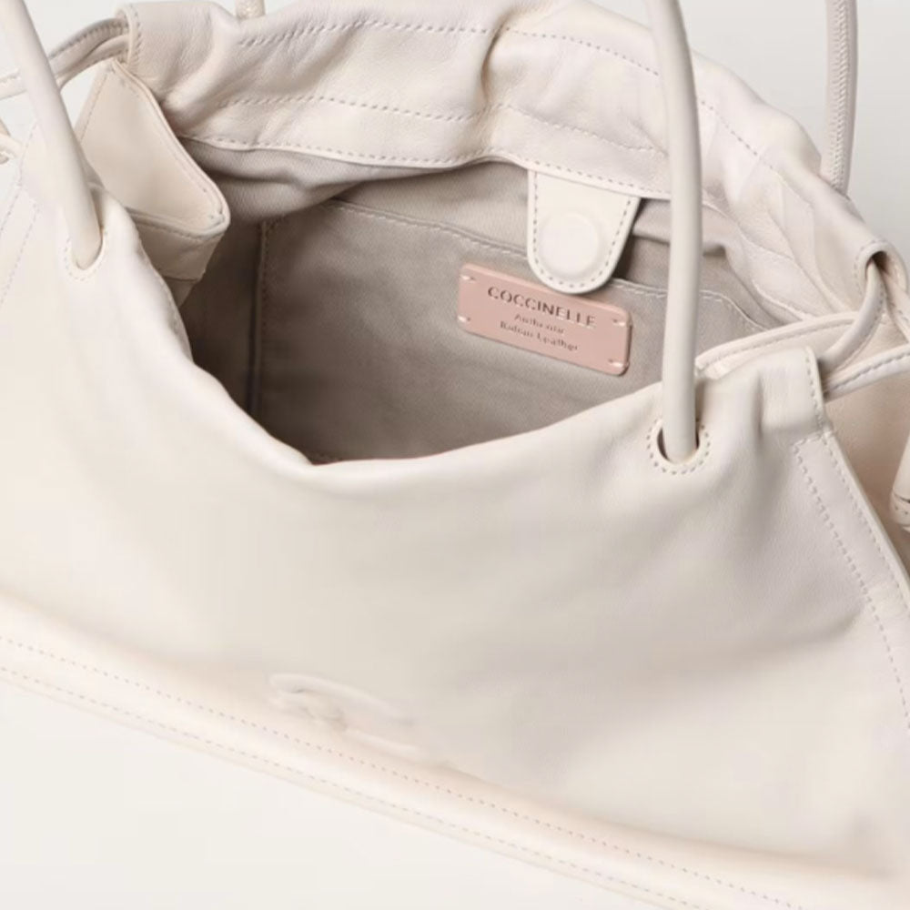 Borsa Donna a Spalla COCCINELLE in Pelle linea Dulse Medium Colore Blanco