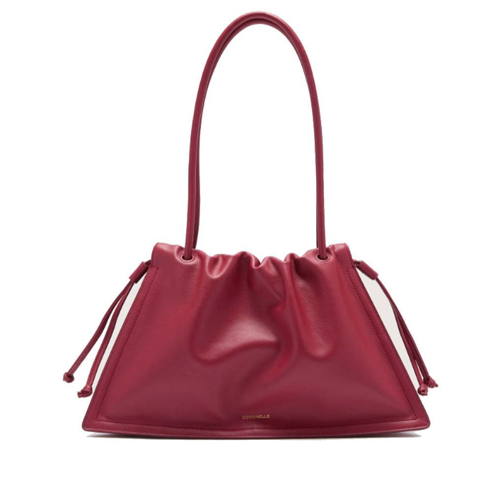 Borsa Donna a Spalla COCCINELLE in Pelle linea Dulse Medium Colore Sangria