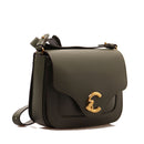 COCCINELLE Damen Umhängetasche aus Leder C-Me Calf Cocker Small Line Algae Color