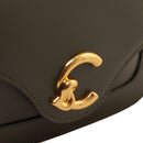 COCCINELLE Damen Umhängetasche aus Leder C-Me Calf Cocker Small Line Algae Color