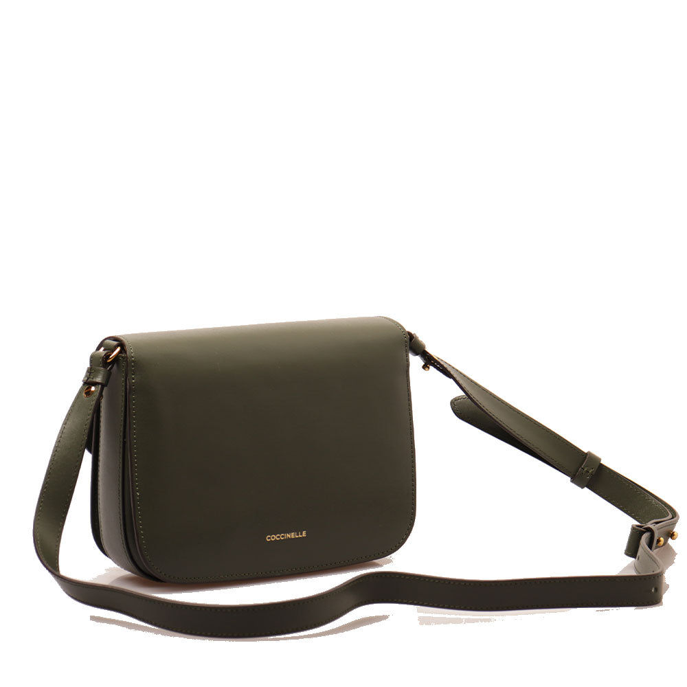 COCCINELLE Damen Umhängetasche aus Leder C-Me Calf Cocker Small Line Algae Color