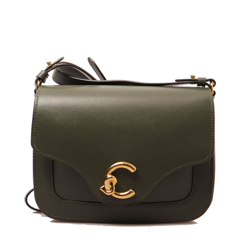 Borsa Donna a Tracolla COCCINELLE in Pelle linea C-Me Calf Cocker Small Colore Alga