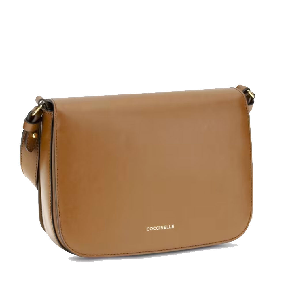 Borsa Donna a Tracolla COCCINELLE in Pelle linea C-Me Calf Cocker Small Colore Cognac