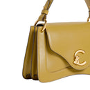 Damen-Henkeltasche COCCINELLE aus Leder Modell C-Me Calf Cocker Small in Seagrass